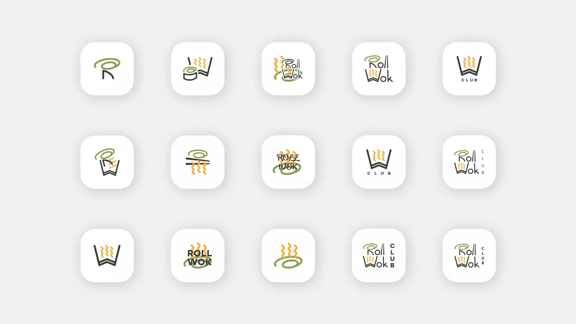 Разработка иконки приложения суши-бара «Roll Wok Club» в Новочеркасске